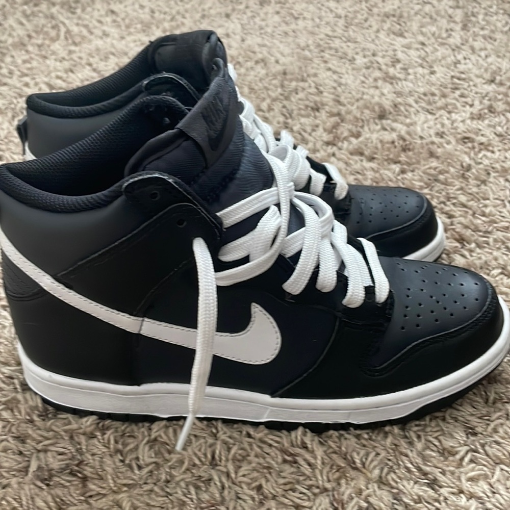Nike Dunk high sneakers, practicality brand new soles clean.